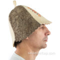 Skyddande ryska 100 % ull filt bastu hattar
